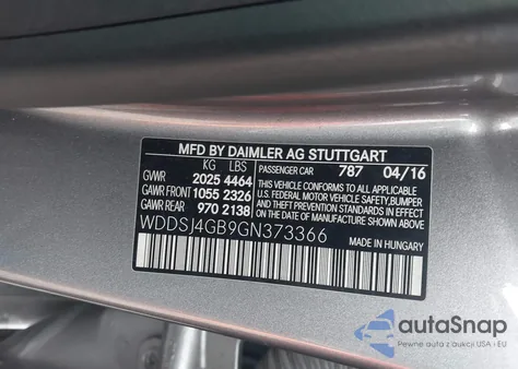 2016 Mercedes-Benz Cla 250 4Matic from USA, damaged, VIN WDDSJ4GB9GN373366